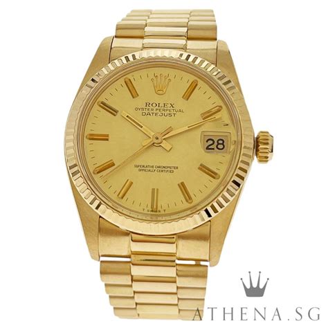 Rolex Datejust 31 6827 Steel Yellow Gold Plastic Glass Rolex.